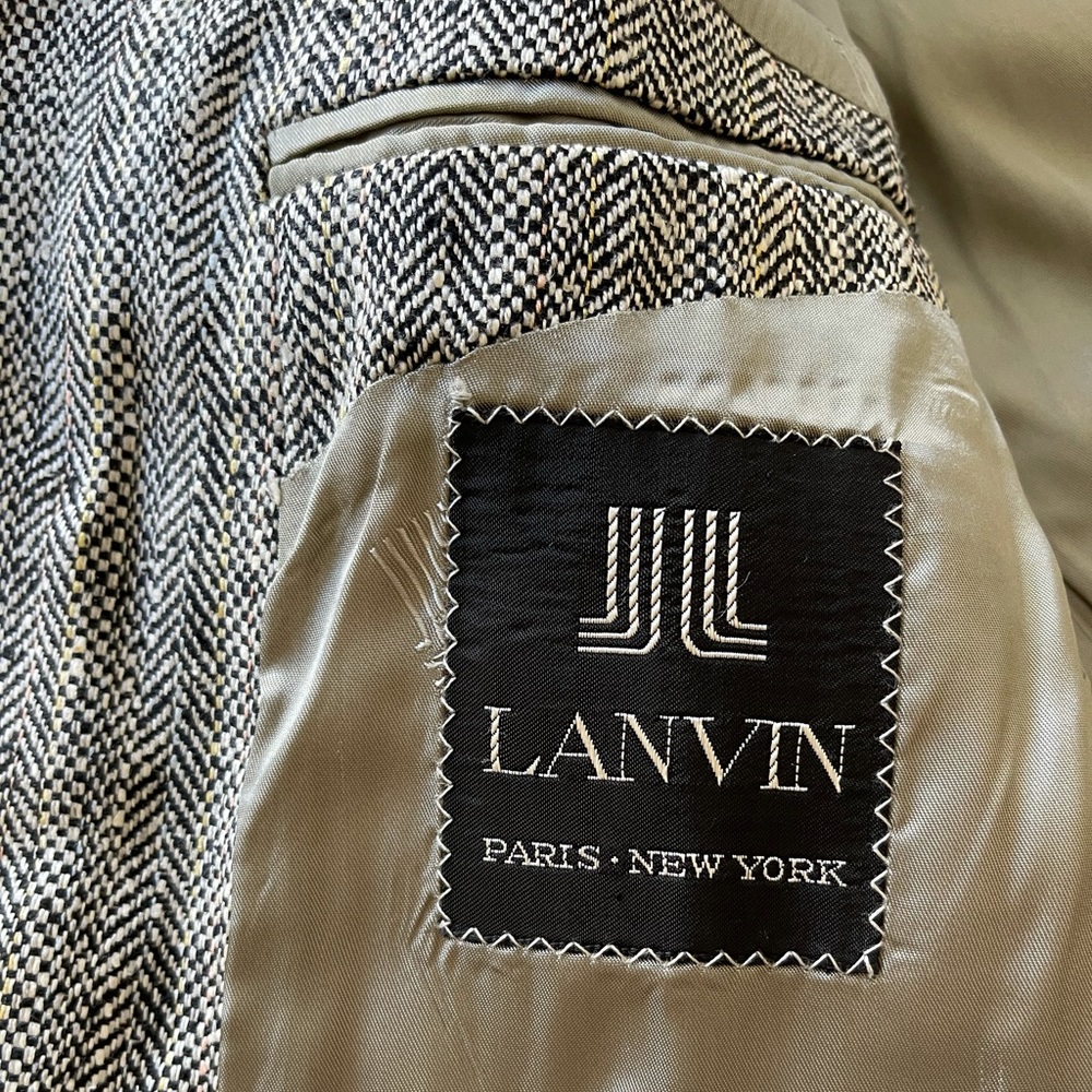 Oversized Lanvin Vintage Tweed Plaid Blazer - Picture 6 of 8